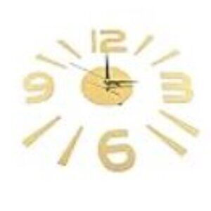 NWT Gold Modern Style Wall Sticker DIY Clock